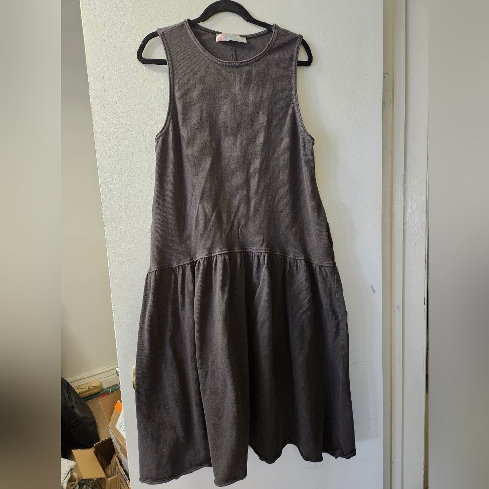 FP beach Gray Sleeveless Dress